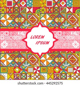 Decorative background painted by hand in the form of a quilt. illustrations can be used for book covers, calendars, web-design and for their own design ideas