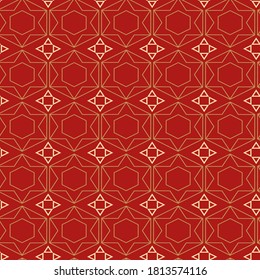 Decorative background pattern. Abstract geometric texture. Retro style. Seamless pattern for wallpaper design. Vector image