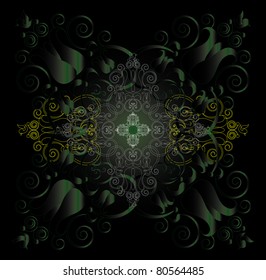 decorative background with pattern and curl
