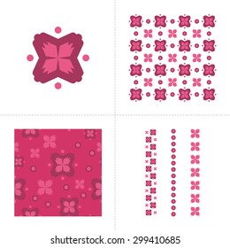 Decorative background and pattern of geometric shapes