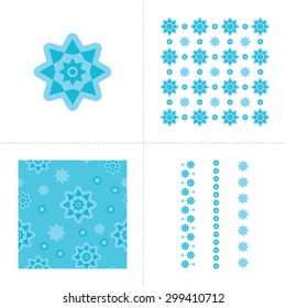 Decorative background and pattern of geometric shapes