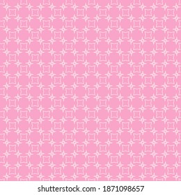Dekoratives Hintergrundmuster. Stilvolle Blumenverzierungen auf rosafarbenem Hintergrund. Nahtlose Tapetenstruktur. Vektorgrafik