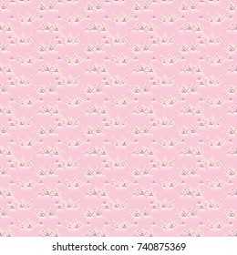 Decorative background with pink clouds. Abstract vector.