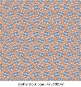 Decorative background with plaid patches. Abstract vector.