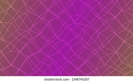 Decorative background with polygonal mesh . For modern interior design, fashion print. Vector illustration. Creative gradient color