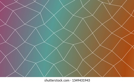 Decorative background with polygonal mesh . For modern interior design, fashion print. Vector illustration. Creative gradient color