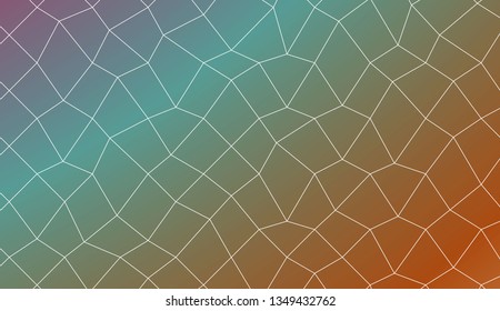 Decorative background with polygonal mesh . For modern interior design, fashion print. Vector illustration. Creative gradient color