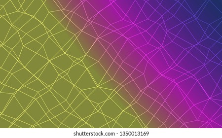 Decorative background with polygonal mesh . For modern interior design, fashion print. Vector illustration. Creative gradient color