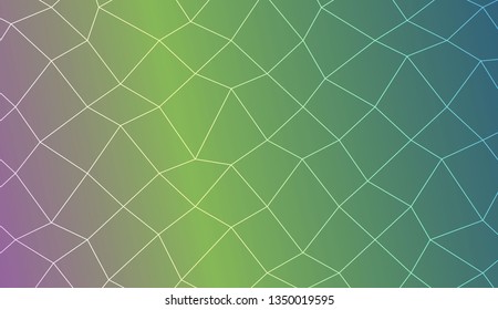 Decorative background with polygonal mesh . For modern interior design, fashion print. Vector illustration. Creative gradient color