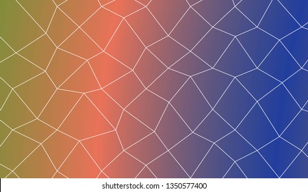Decorative background with polygonal mesh . For modern interior design, fashion print. Vector illustration. Creative gradient color