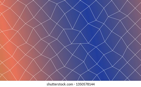Decorative background with polygonal mesh . For modern interior design, fashion print. Vector illustration. Creative gradient color