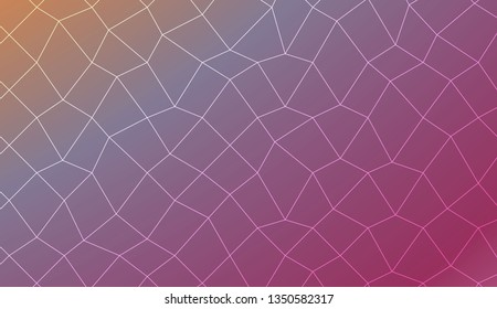 Decorative background with polygonal mesh . For modern interior design, fashion print. Vector illustration. Creative gradient color