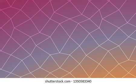 Decorative background with polygonal mesh . For modern interior design, fashion print. Vector illustration. Creative gradient color