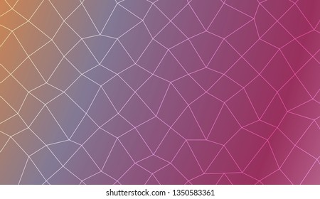 Decorative background with polygonal mesh . For modern interior design, fashion print. Vector illustration. Creative gradient color