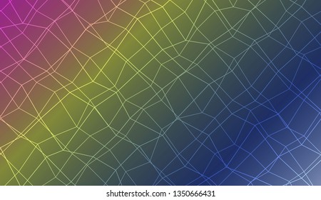 Decorative background with polygonal mesh . For modern interior design, fashion print. Vector illustration. Creative gradient color