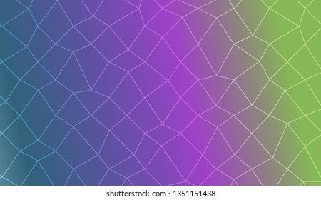 Decorative background with polygonal mesh . For modern interior design, fashion print. Vector illustration. Creative gradient color