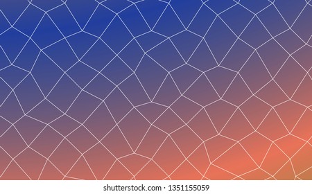 Decorative background with polygonal mesh . For modern interior design, fashion print. Vector illustration. Creative gradient color