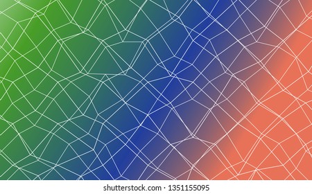 Decorative background with polygonal mesh . For modern interior design, fashion print. Vector illustration. Creative gradient color