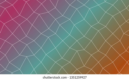 Decorative background with polygonal mesh . For modern interior design, fashion print. Vector illustration. Creative gradient color