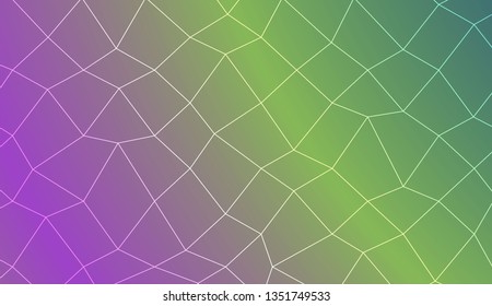 Decorative background with polygonal mesh . For modern interior design, fashion print. Vector illustration. Creative gradient color
