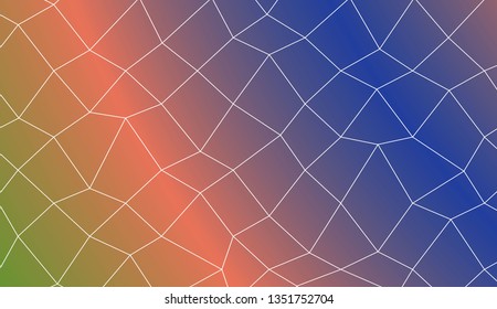Decorative background with polygonal mesh . For modern interior design, fashion print. Vector illustration. Creative gradient color