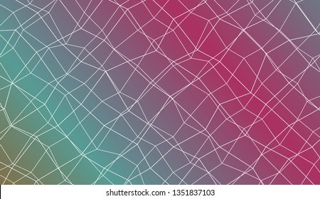 Decorative background with polygonal mesh . For modern interior design, fashion print. Vector illustration. Creative gradient color