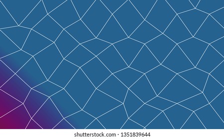 Decorative background with polygonal mesh . For modern interior design, fashion print. Vector illustration. Creative gradient color