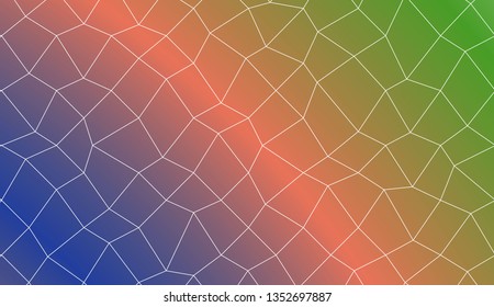 Decorative background with polygonal mesh . For modern interior design, fashion print. Vector illustration. Creative gradient color
