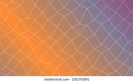Decorative background with polygonal mesh . For modern interior design, fashion print. Vector illustration. Creative gradient color