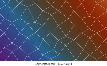 Decorative background with polygonal mesh . For modern interior design, fashion print. Vector illustration. Creative gradient color