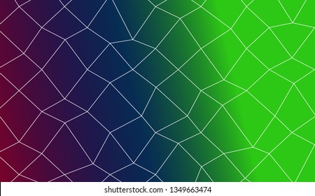 Decorative background with polygonal mesh . Template for your banner. Vector illustration. Creative gradient color