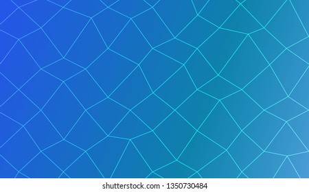 Decorative background with polygonal mesh . Template for your banner. Vector illustration. Creative gradient color