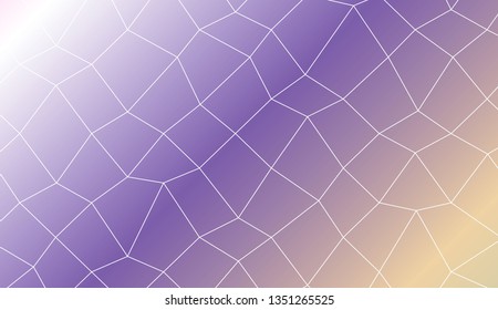 Decorative background with polygonal mesh . Template for your banner. Vector illustration. Creative gradient color