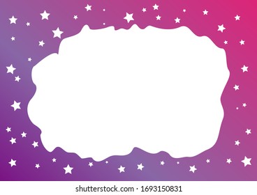 Fondo decorativo con marco rosa morado de estrellas para decoración, afiche, pancarta, postal, tarjeta de felicitación, carta, marco fotográfico, borde, texto, diseño, vacaciones, etiqueta