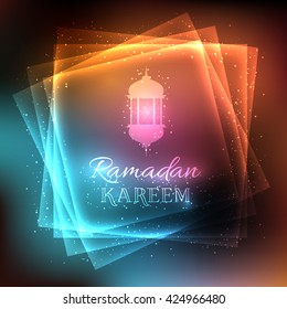 Fundo decorativo para o Ramadã com luzes brilhantes