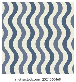 Padrão decorativo sem emenda de fundo. Elemento gráfico vetorial de design eficaz. Ondas curvas verticais.