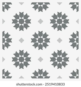Decorative background seamless pattern. Floral themed traditional design, vector graphic.