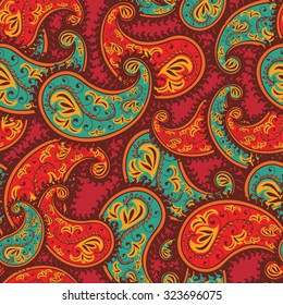Decorative background, Seamless pattern. Hand-Drawn Henna Mehndi Abstract Mandala Flowers and Paisley Doodle Vector Illustration Design Elements