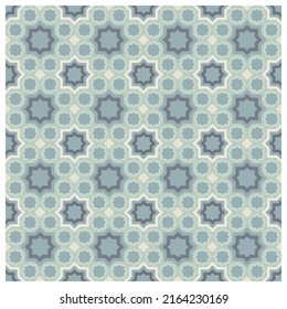 Decorative background seamless vector pattern. Floor, wall, floor tile design. Retro ceramic decorative tiles. 