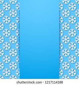 Decorative background with snowflakes. Vector illustration.
