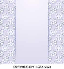 Decorative background with snowflakes. Vector illustration.
