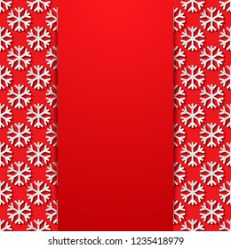 Decorative background with snowflakes. Vector illustration. 
