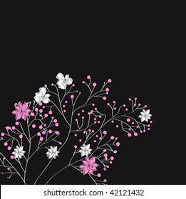 Decorative background with spring flowers
