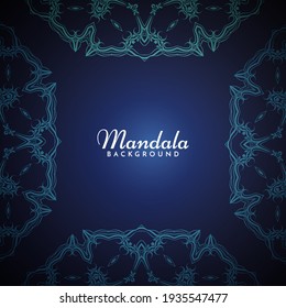 Dekorativer Hintergrund mit stylischem Mandala-Design-Ornament-Muster, Vektorgrafik