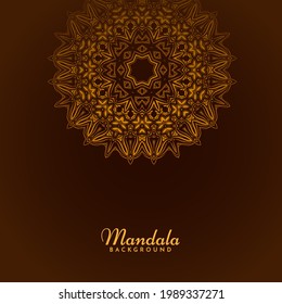 Dekorativer Hintergrund mit stylischem Mandala-Design-Ornament-Muster, Vektorgrafik