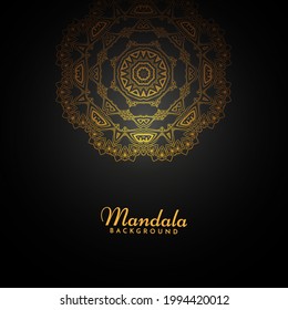 Fondo decorativo con diseño elegante de manala adorno de patrón vectorial