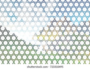 decorative background stylized colored flowers  with transitions on a white background/stylized colored flowers on a white background