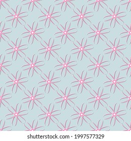 Decorative background from stylized flowers. Seamless abstract vector illustration