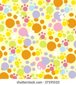 decorative background trace paws animal