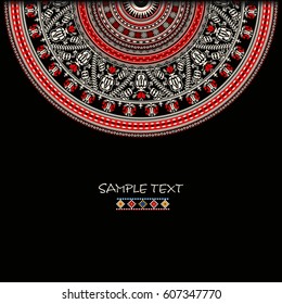 Decorative background with traditional Romanian ornament and place for text. 